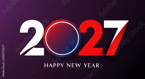 Vibrant new year 2027 celebration a bold and colorful design for upcoming festivities