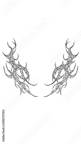 Cybersigilism tattoo tribal design