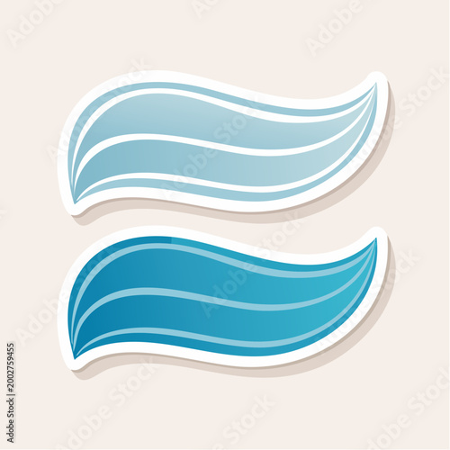 Two Swirls of Blue Toothpaste