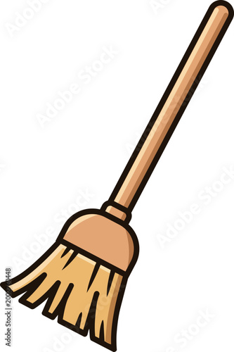 シンプルなほうきのアイコン