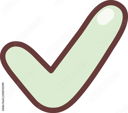 Hand Drawn Check Mark Doodle Icon