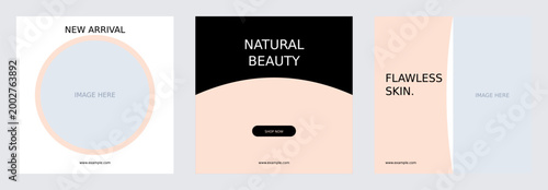 Skincare Launch Peach Beauty and Cosmetics Design Template
