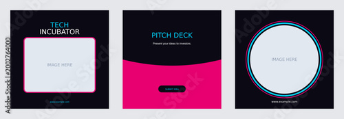 Neon Tech Startup and Innovation Business Design