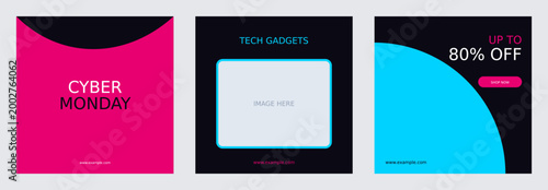 Cyber Monday Sale Promotion and Digital Discount Design