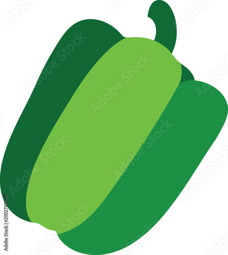 Green bell pepper illustration