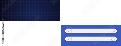 Website prompt bar, ai frame set. Artificial intelligence, machine learning technology, chat, futuristic, button. Search bar Internet browser engine