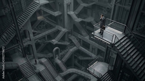 Industrial Maze of Steel Pipes and Catwalks.
