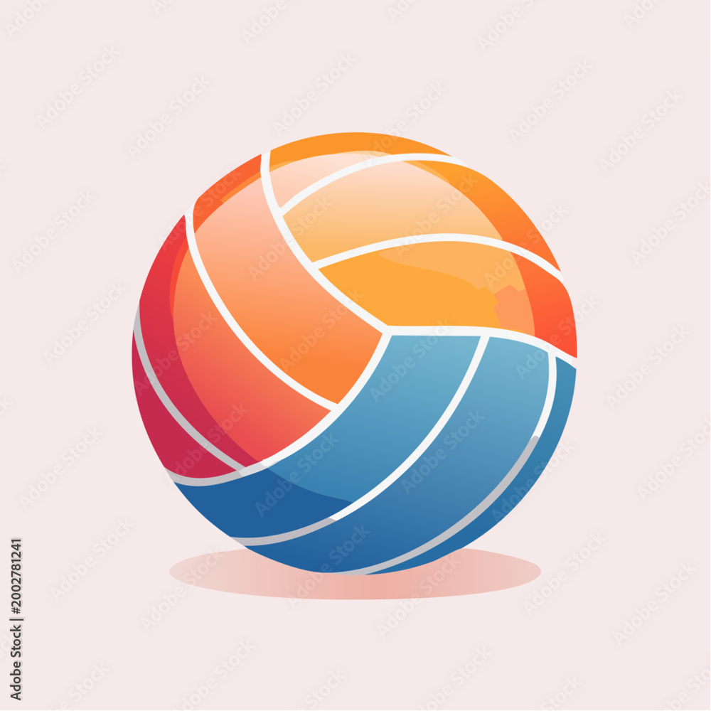 Obraz premium Volleyball with Gradient Colors