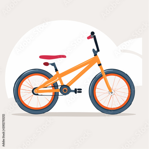 Orange BMX Bicycle Illustration