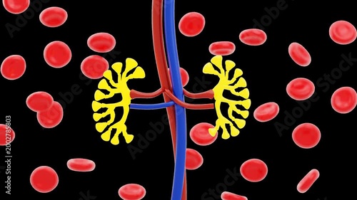3D Kidney with Biology and Health Care | Alpha Channel