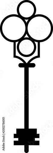 Keys icon key, lock, unlock, security, access, house, door, property symbols, vintage and modern key shapes in flat and line style black vector illustration isolated