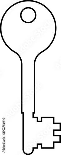 Keys icon key, lock, unlock, security, access, house, door, property symbols, vintage and modern key shapes in flat and line style black vector illustration isolated