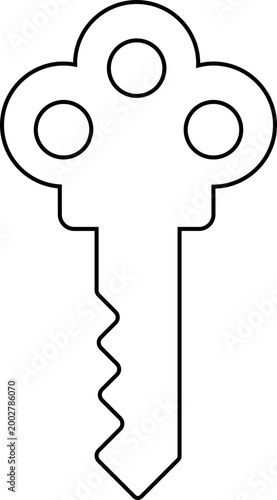 Keys icon key, lock, unlock, security, access, house, door, property symbols, vintage and modern key shapes in flat and line style black vector illustration isolated