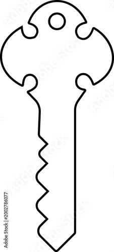 Keys icon key, lock, unlock, security, access, house, door, property symbols, vintage and modern key shapes in flat and line style black vector illustration isolated