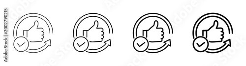 Follow Up and Update Line Art Icon Vector Illustration Editable