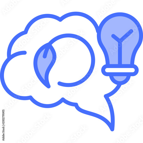 Green Solutions blue color illustration