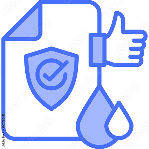 Water Purity blue color illustration