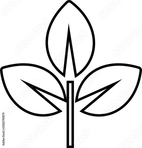 Leaf silhouettes icon foliage leaves nature botanical plant shapes vector pack, flat and line style black icons, eco greenery elements bundle isolated design