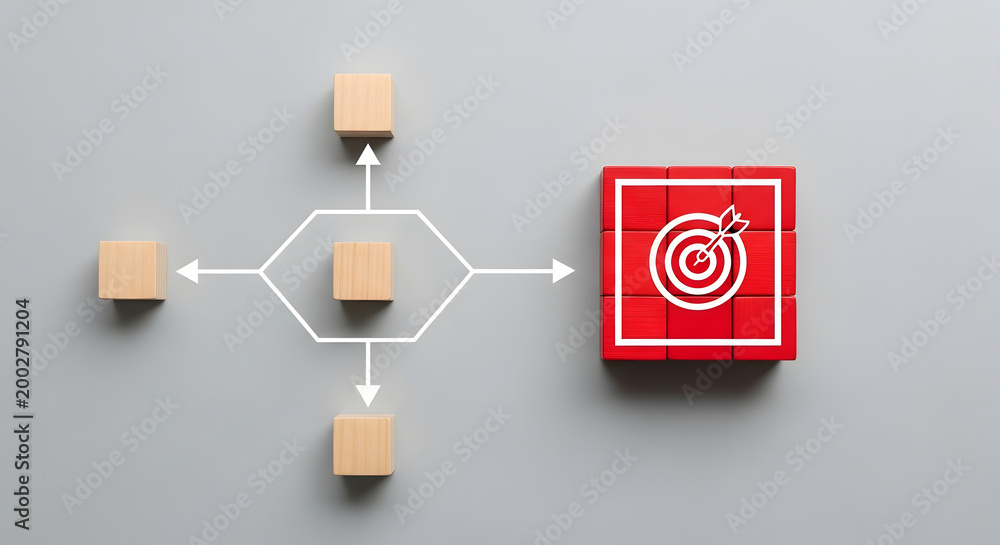 Fototapeta premium 3D creative idea symbol on blackboard and red background business technology concept illustration