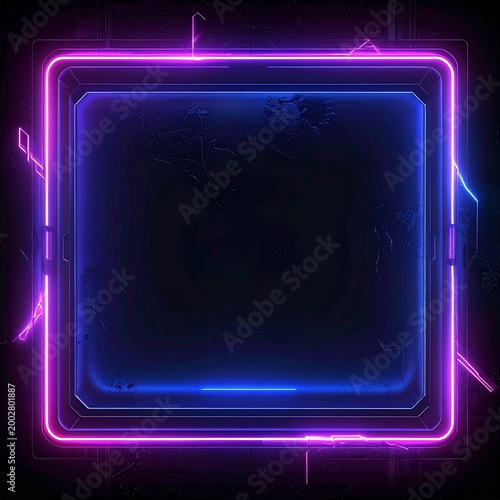 A flat lay composition with glowing light lines forming a futuristic frame.
The dark matte background enhances strong contrast and modern tech aesthetics.