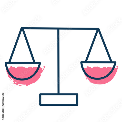 Balance Scale Icon – Justice Law and Equality Concept