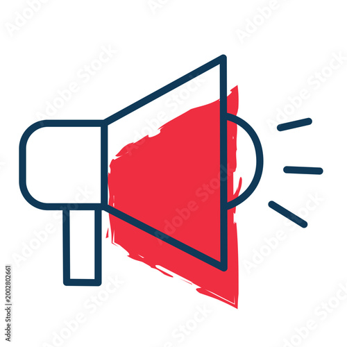 Megaphone Icon – Digital Marketing and Promotion Concept