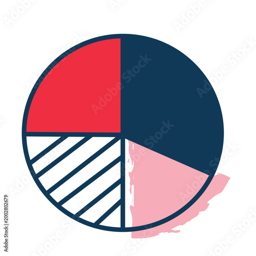 Pie Chart Icon – Business Data Analysis and Statistics Concept