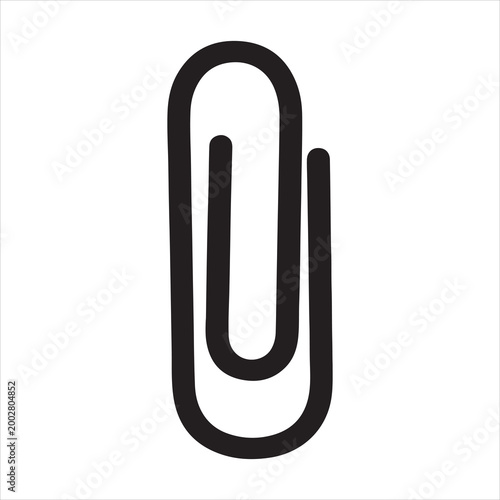 Paper clip icon, Paperclip document vector illustration, office stationery icon design