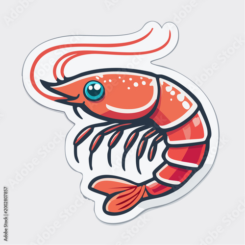 Cartoon Shrimp Illustration