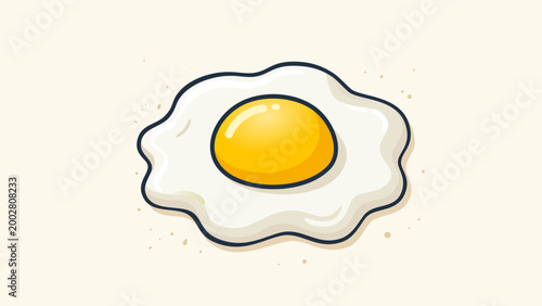 Bild auf Leinwand Minimalist fried egg vector