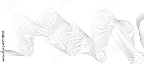 Photography Soft White and Gray Curved Wave Lines – Minimal Abstract Technology Background