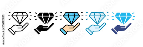 Value Icon Set Multiple Style Collection