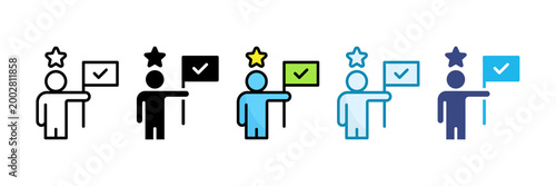 Leadership Icon Set Multiple Style Collection