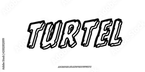 FONT TURTLE  UNIQ  VECTOR FOR DESIGN FUN