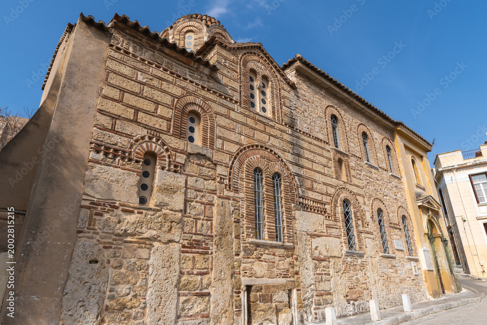 Fototapeta premium Byzantine Masonry of the Church of Saint Nicholas Rangavas in Athens. 