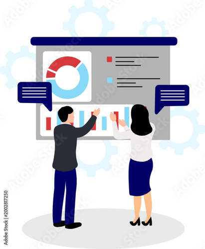 Business discussion illustration