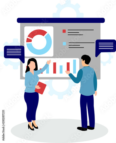 Business discussion illustration