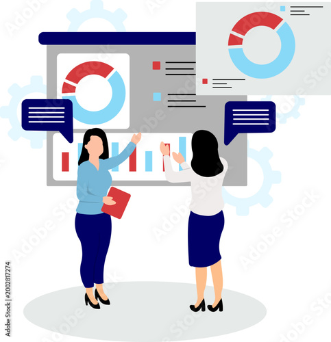 Business discussion illustration