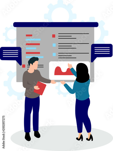 Business discussion illustration