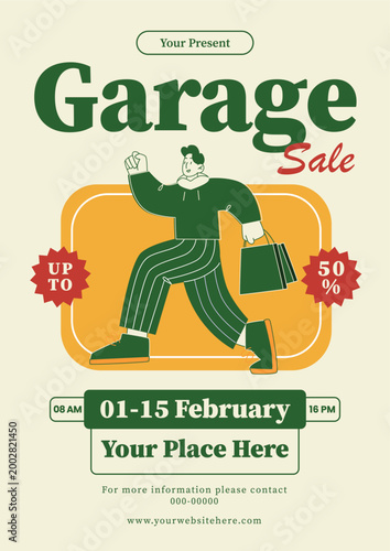 Vintage Vibes Garage Sale Flyer Template
