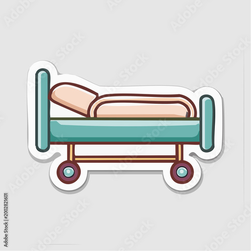 Hospital Bed with Patient Icon