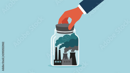 Concept of controlling industrial pollution and environmental protection