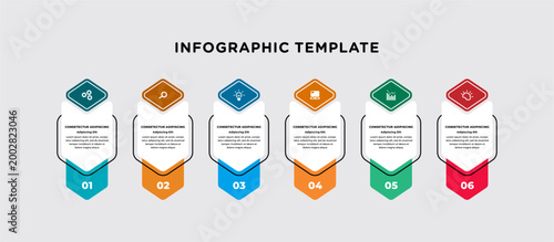step timeline Infographic business template design
