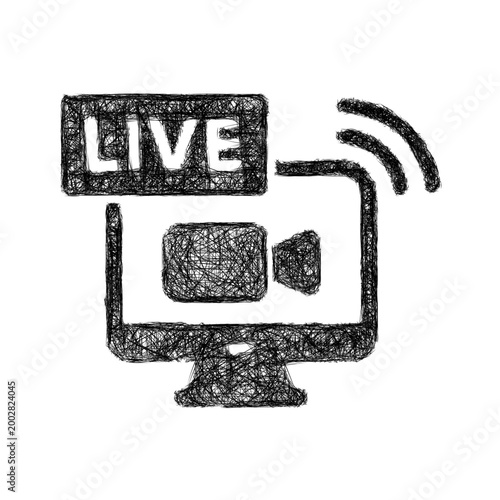 Sketch live streaming icon design