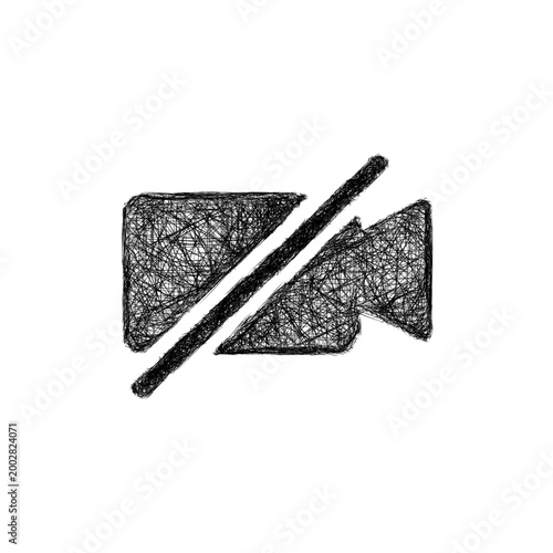 Sketch camera off icon design