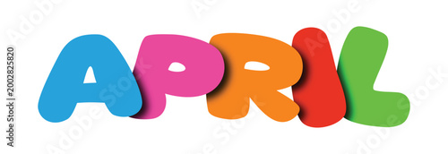 Colorful April Typography Design