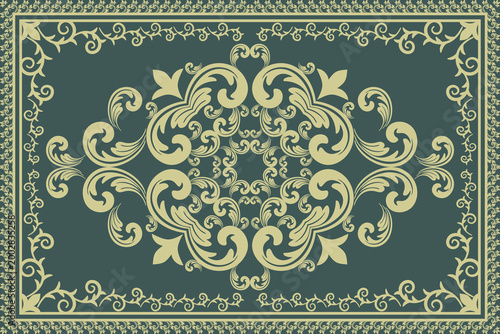 This antique floral wallpaper features a striking vintage floral background with gold lace patterns and luxurious, retro baroque victorian art motifs.
