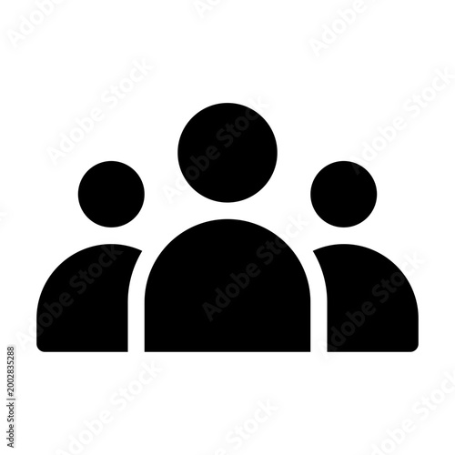 three person icon symbol