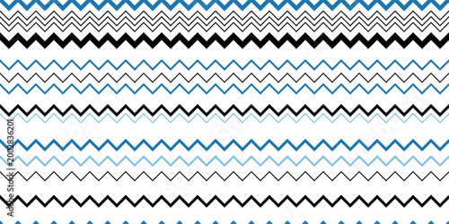Chevron seamless pattern. Zigzag fashion design. Zigzag seamless vector texture. Colorful blue zigzag geometric ornament.