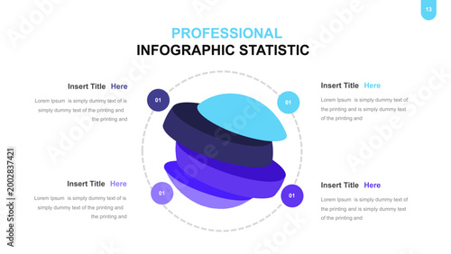 3D Infographic Statistic Presentation Template